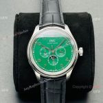 IWS Factory V2 IWC Portuguese Perpetual Calendar 40mm Watch Green Dial Swiss Grade